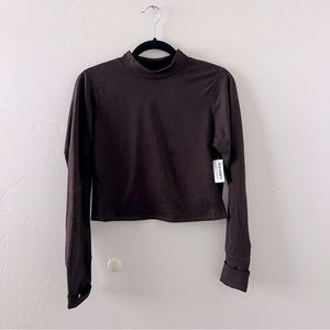 NWT Old Navy Cozecore fleece mock neck crop top